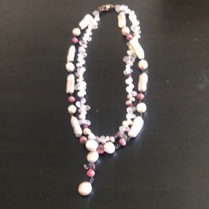 Pink / purple necklace